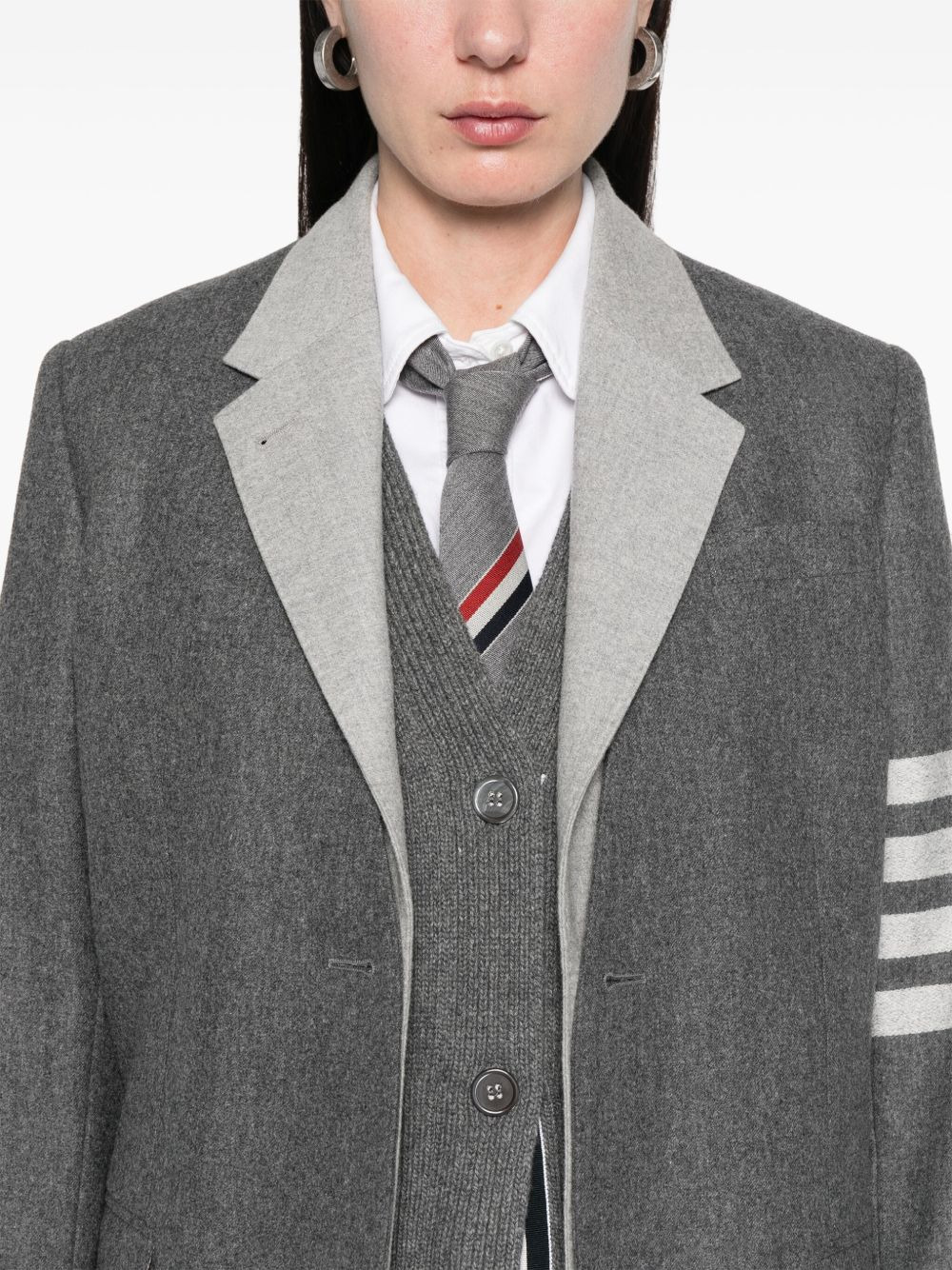 flannel blazer set - 5