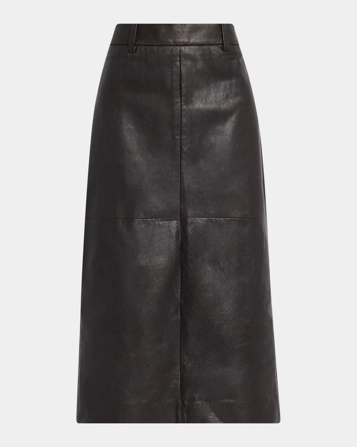 Leather Midi Pencil Skirt - 1
