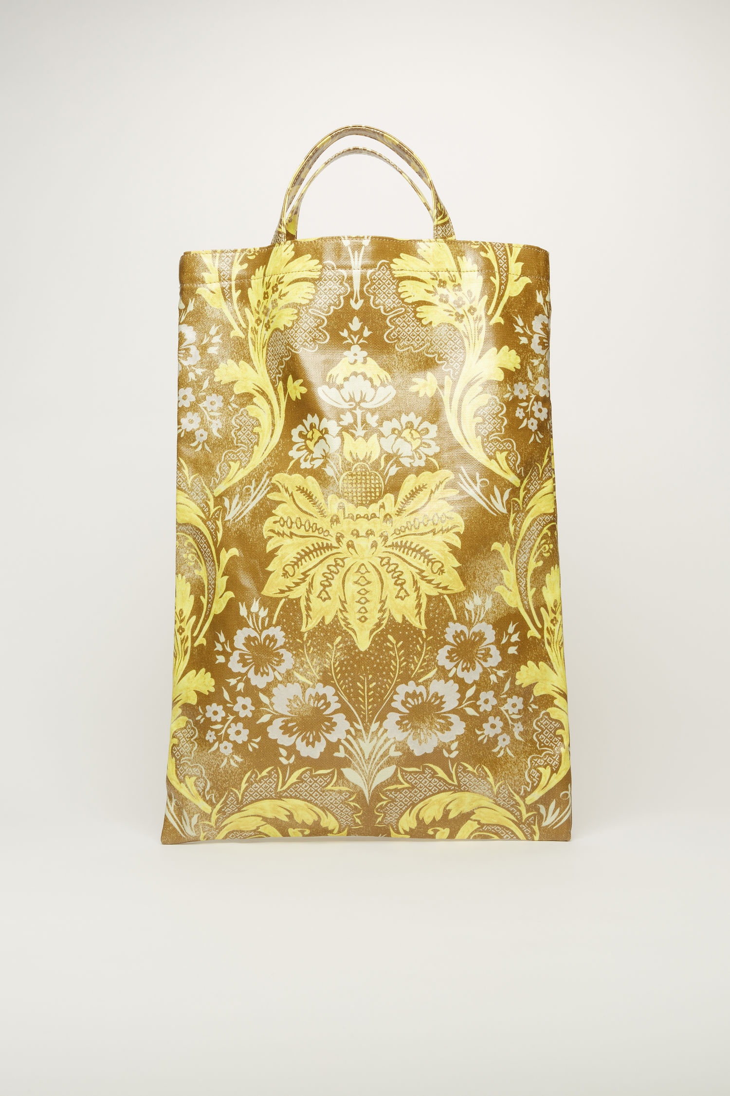 Floral-print tote bag yellow/green - 3