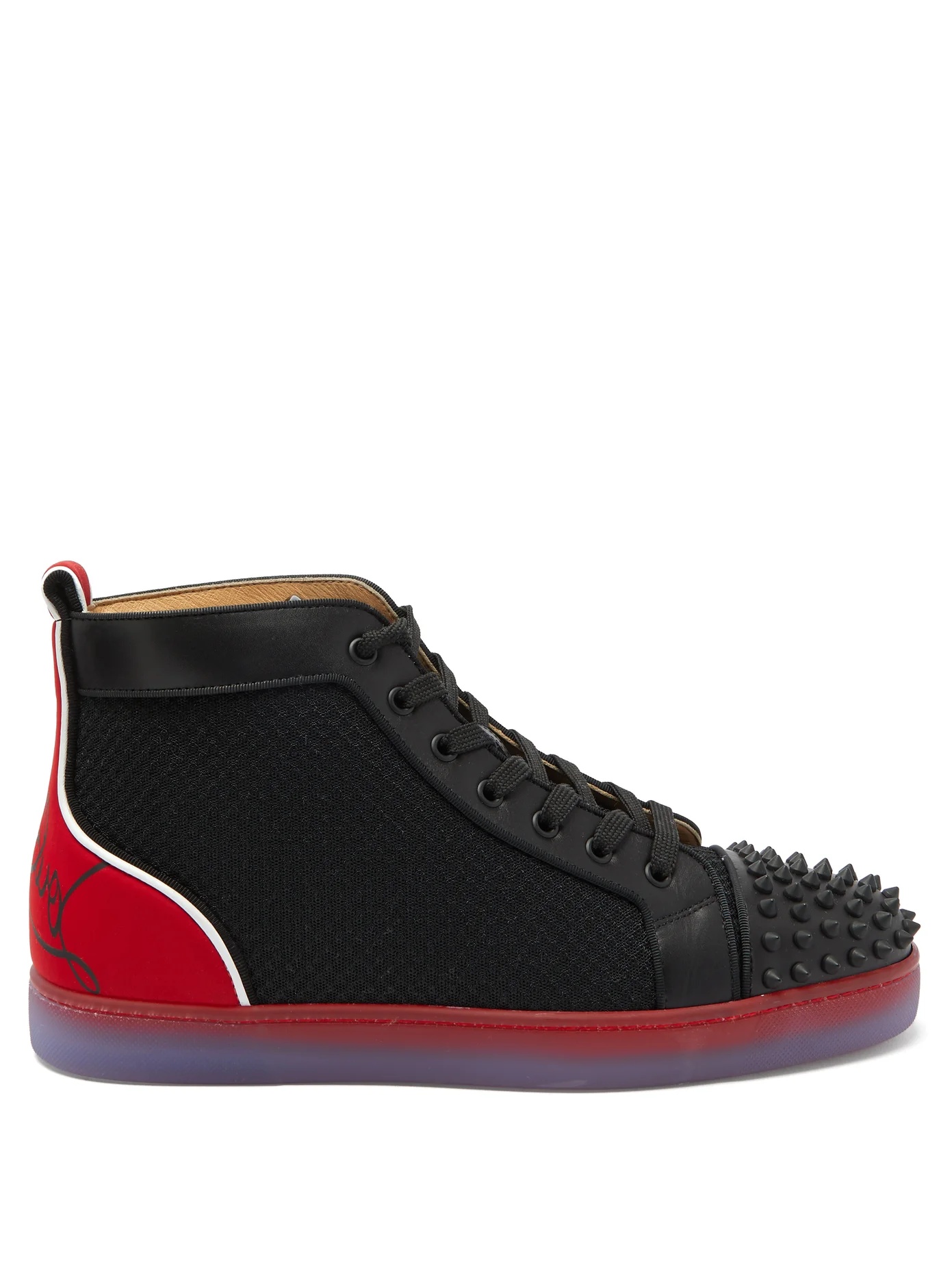 Fun Lou spike high-top mesh trainers - 1