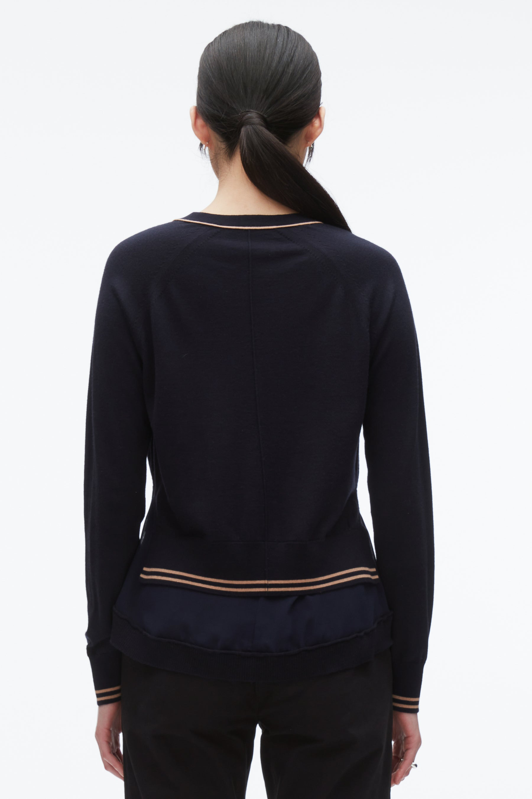 Chiffon Hem Boxy Cardigan - 5