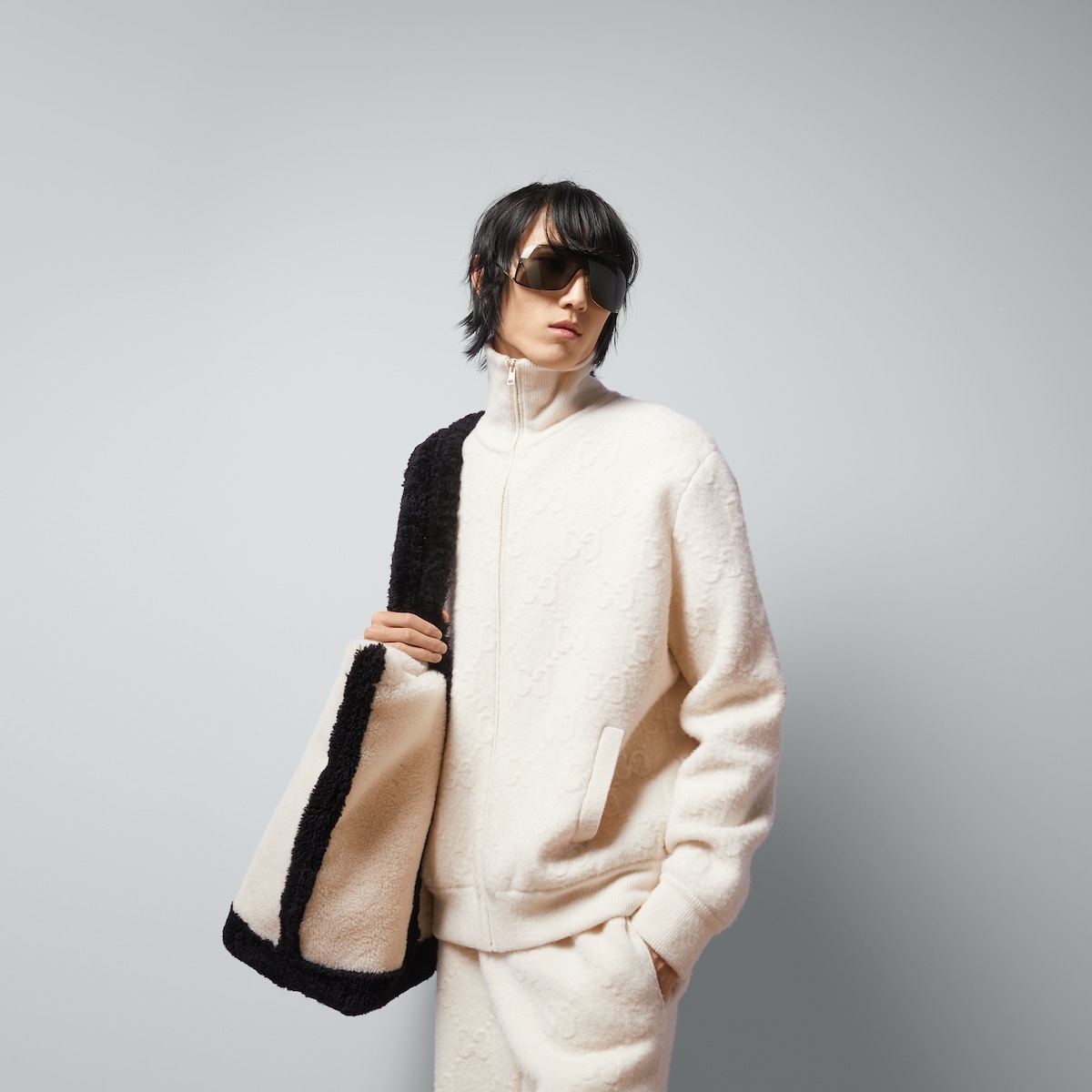 GG felted wool zip jacket - 5