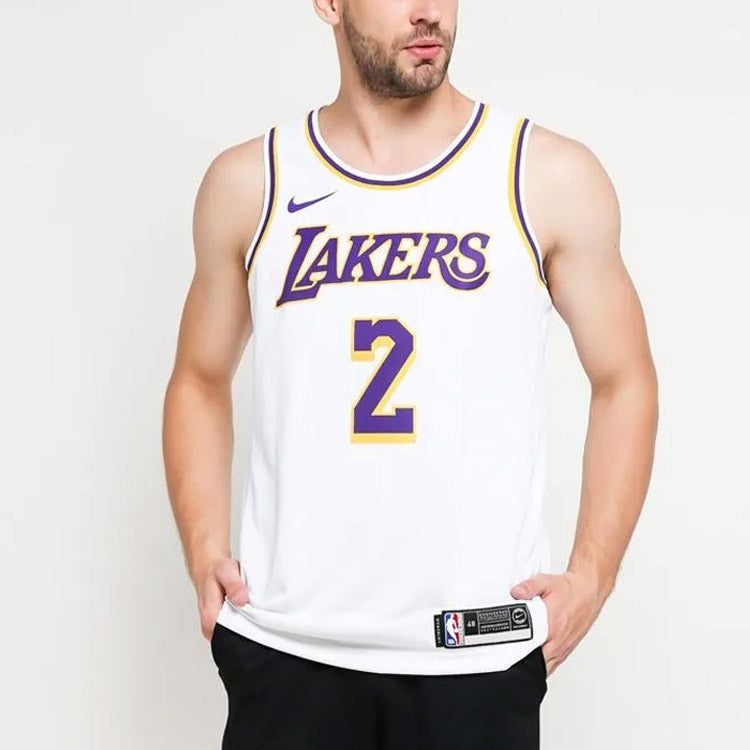 Nike NBA Basketball Jersey/Vest Los Angeles Lakers Lonzo Ball 2 White AA7101-100 - 4