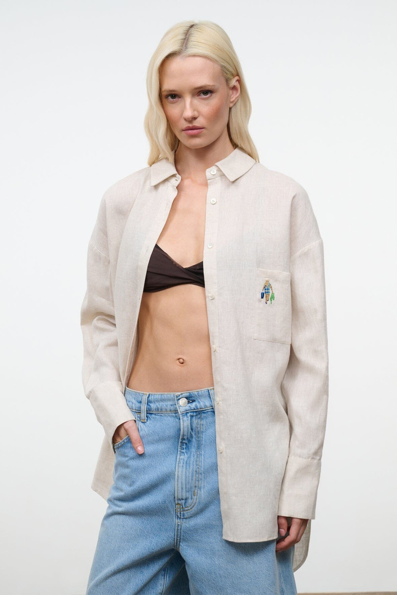 STAUD SANDBAR LINEN TOP NATURAL 3