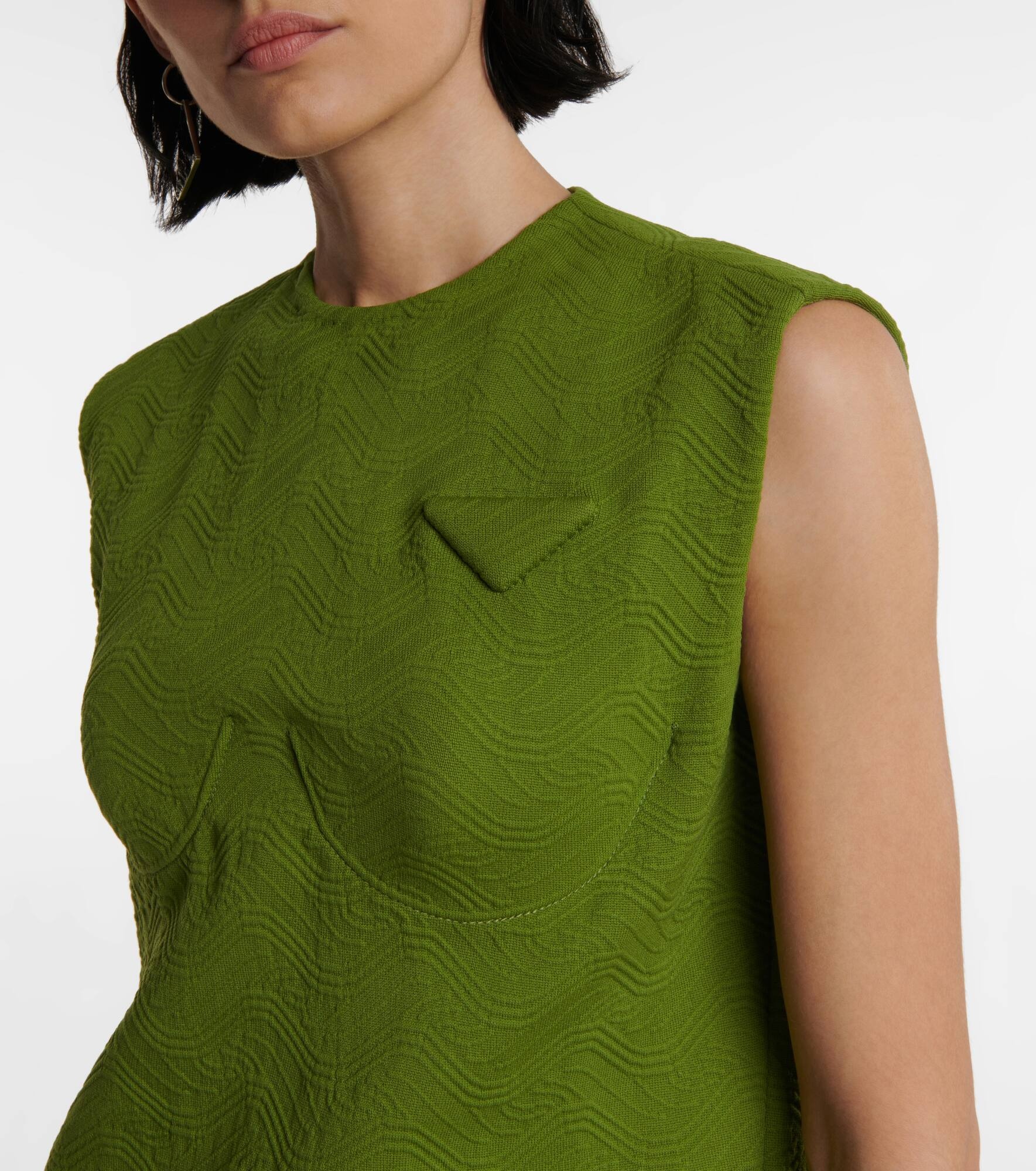 Logo sleeveless knit top - 4