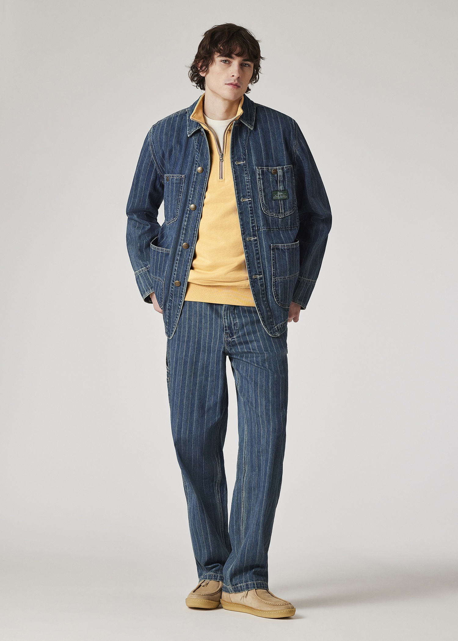 Paul Smith + Lee® Ochre Quarter Zip Sweatshirt - 6