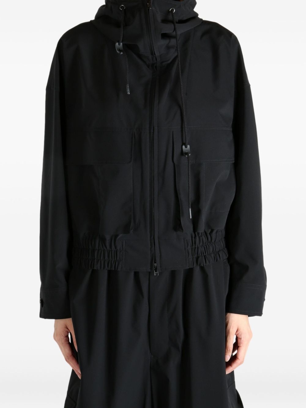 hooded drawstring jacket - 3