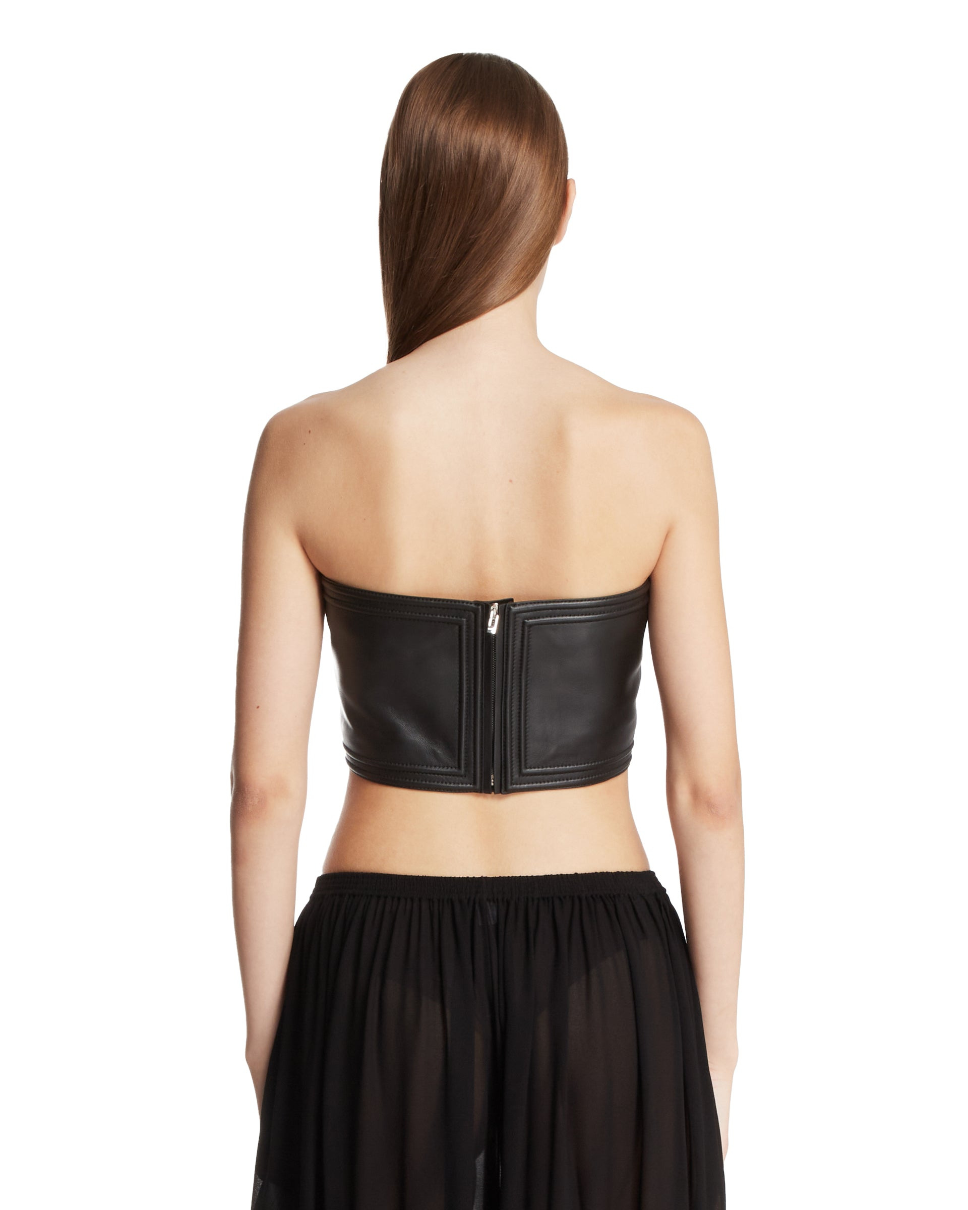 Black Leather Bustier - 3