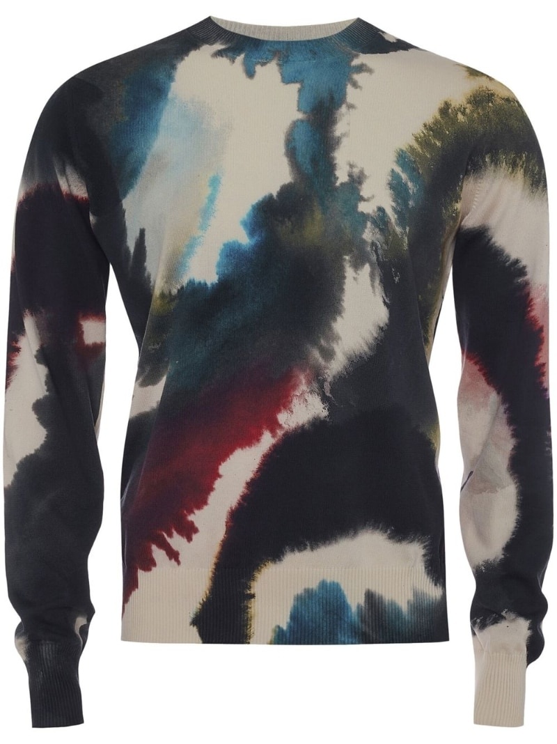 abstract-print sweatshirt - 1