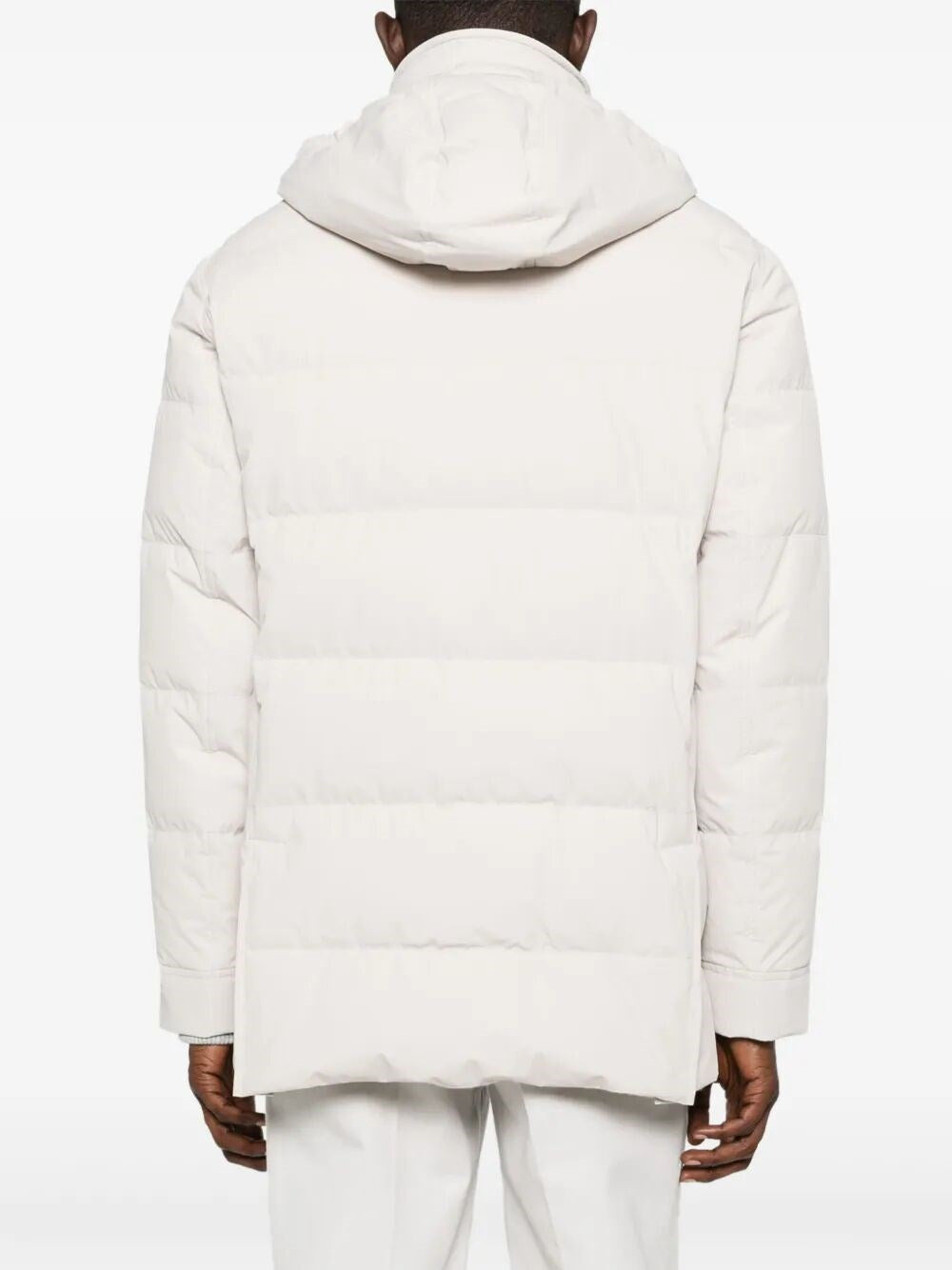 Brunello Cucinelli Men Padded Jacket With Detachable Hood - 5