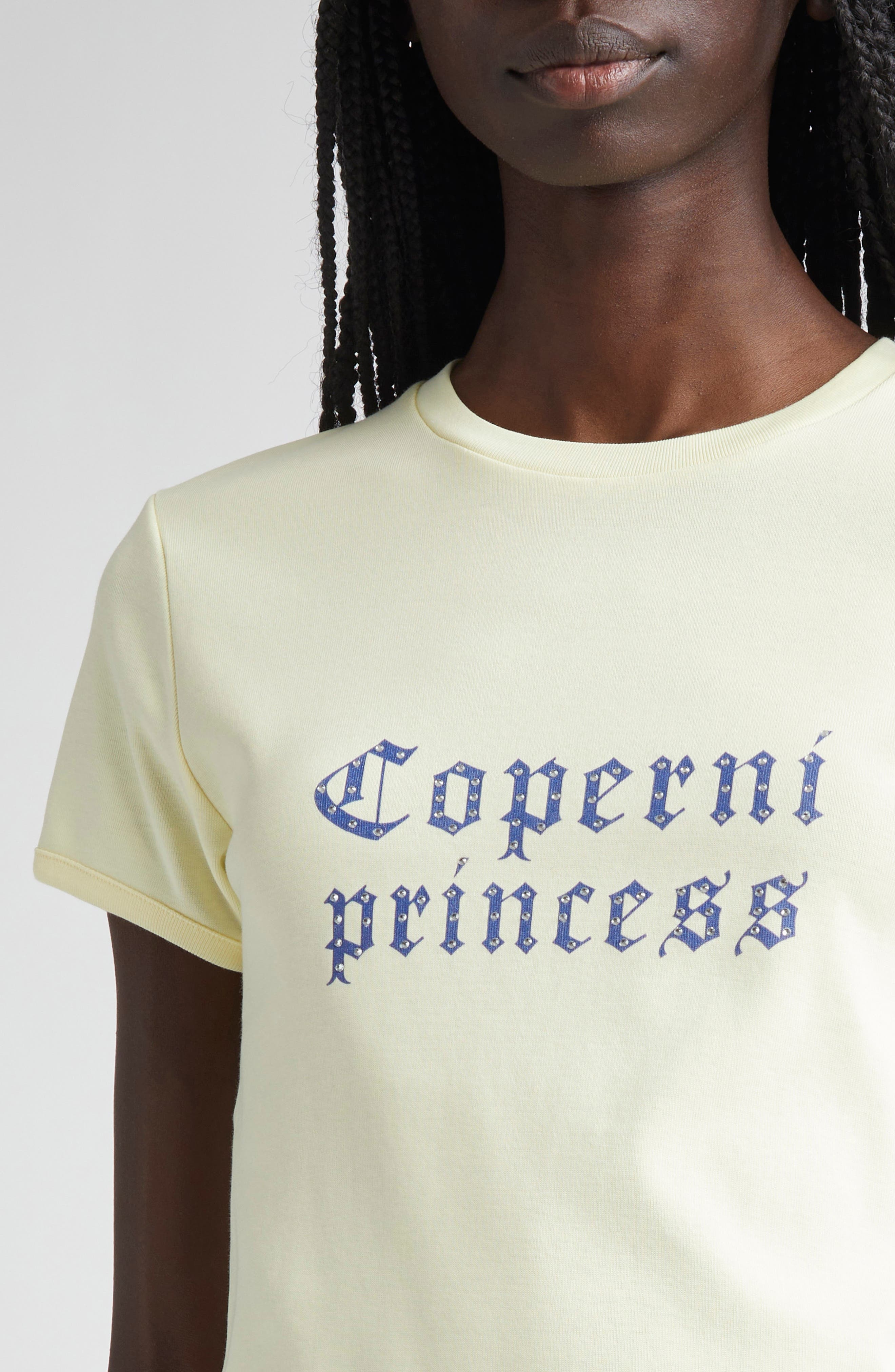 Coperni x Disney Princess Rhinestone Graphic T-Shirt in Yellow at Nordstrom - 4
