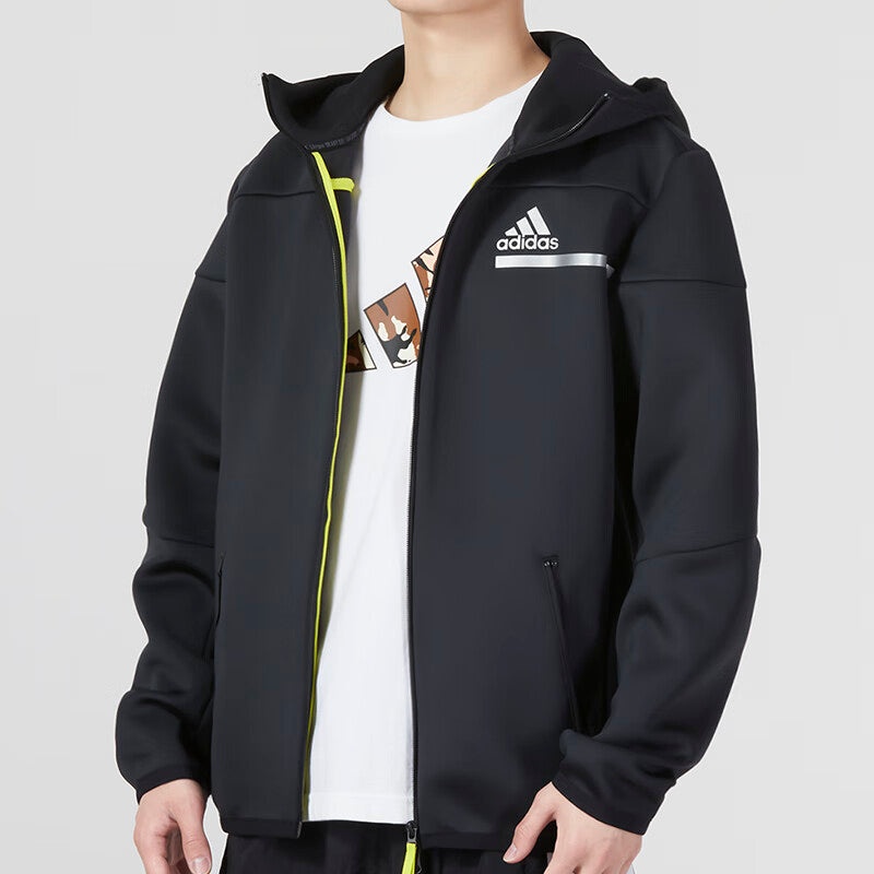 adidas Z.N.E. Sportswear Innovation Motion Full-Zip Hoodie 'Black' GP7838 - 4