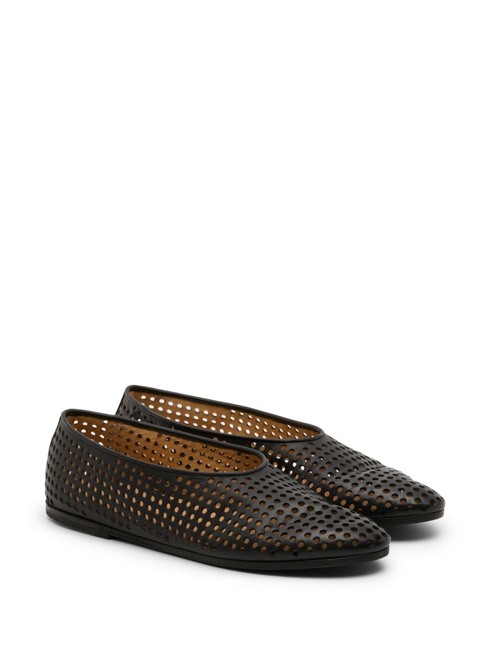 perforated ballerina shoes - 2