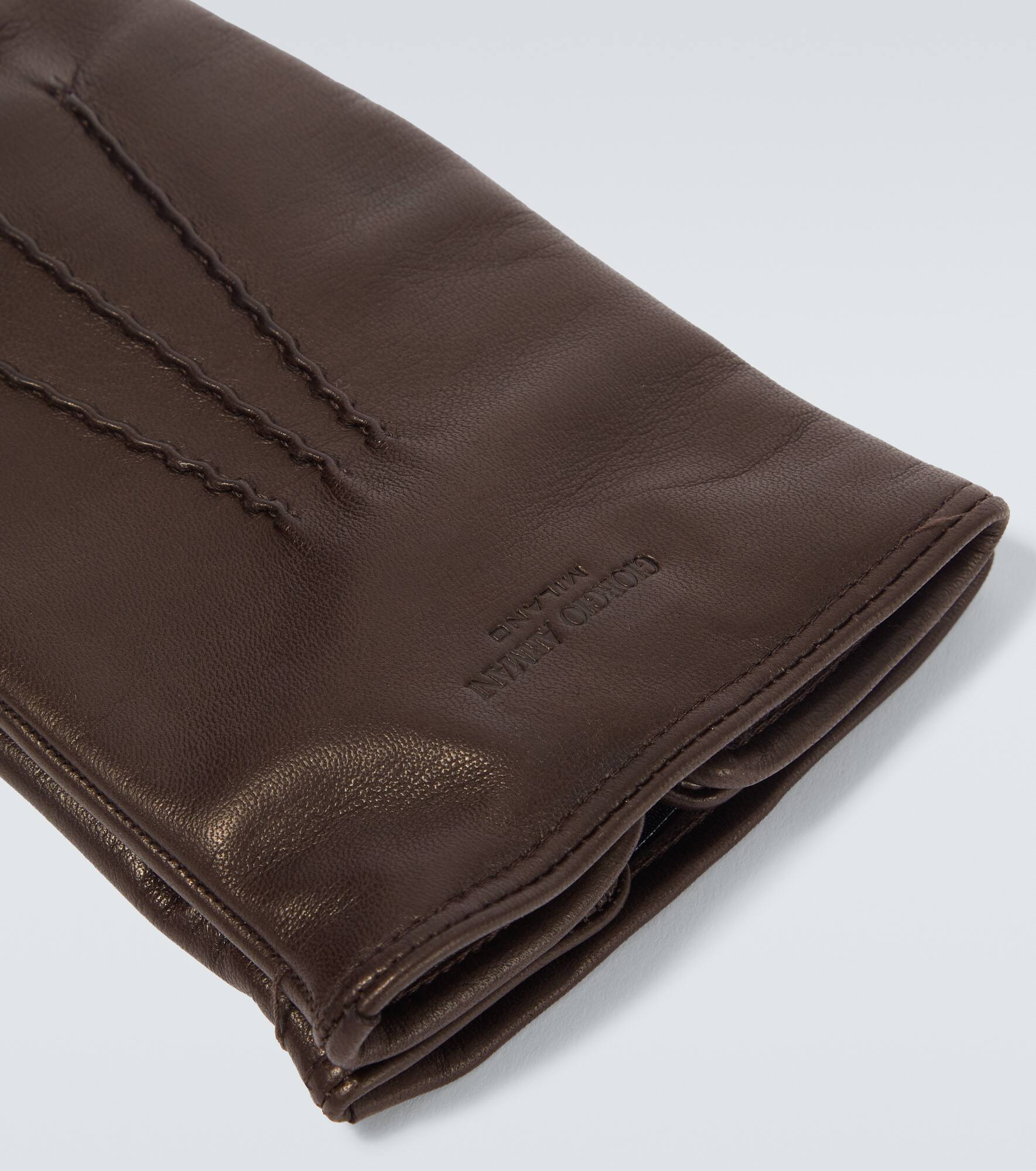 Cashmere-lined leather gloves - 2