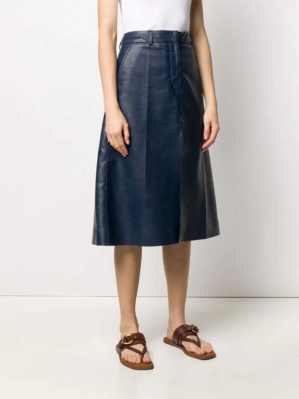 double slit A-line skirt - 3