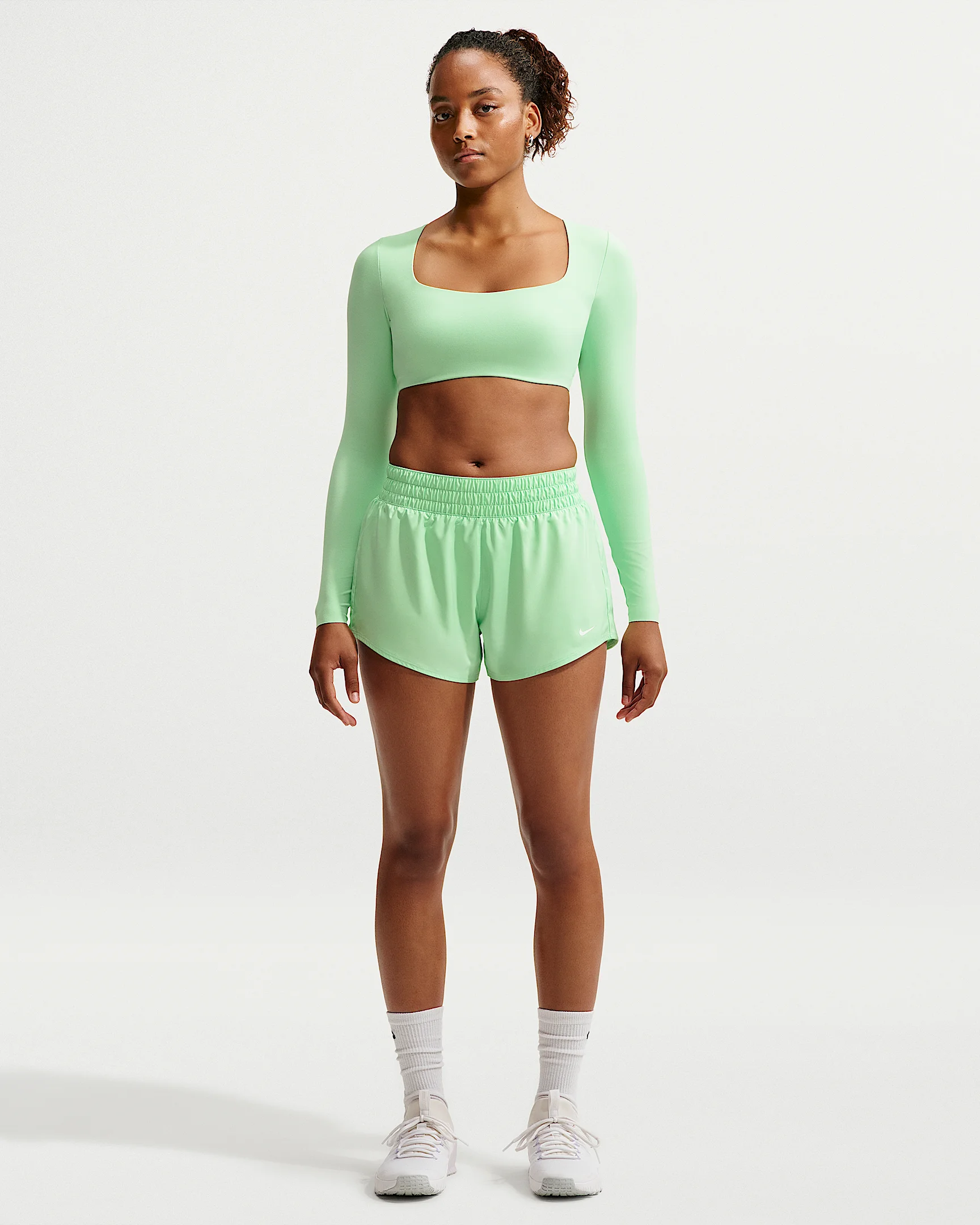 Nike One Women's Dri-FIT Mid-Rise 3" Brief-Lined Shorts - 1