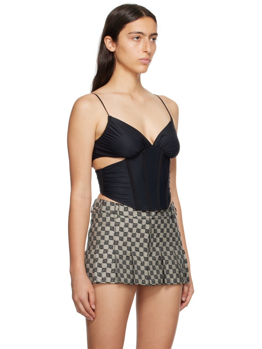 Black Cropped Camisole - 4