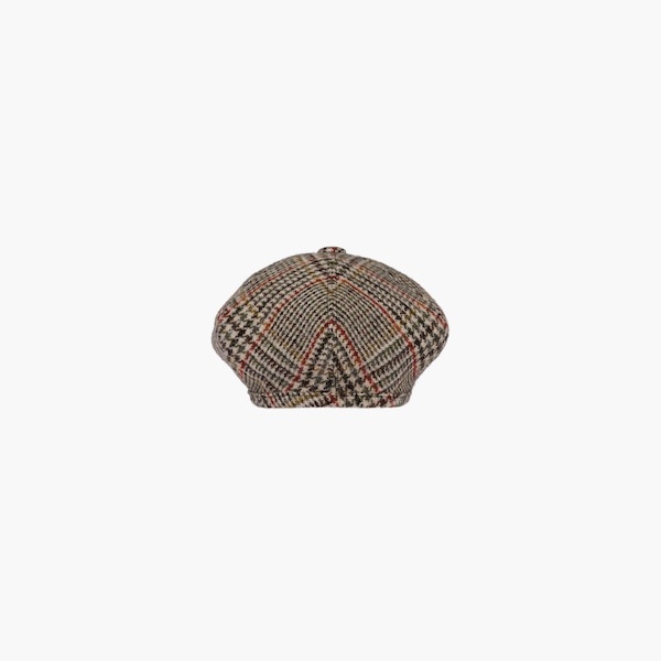Plaid Shetland wool beret - 3