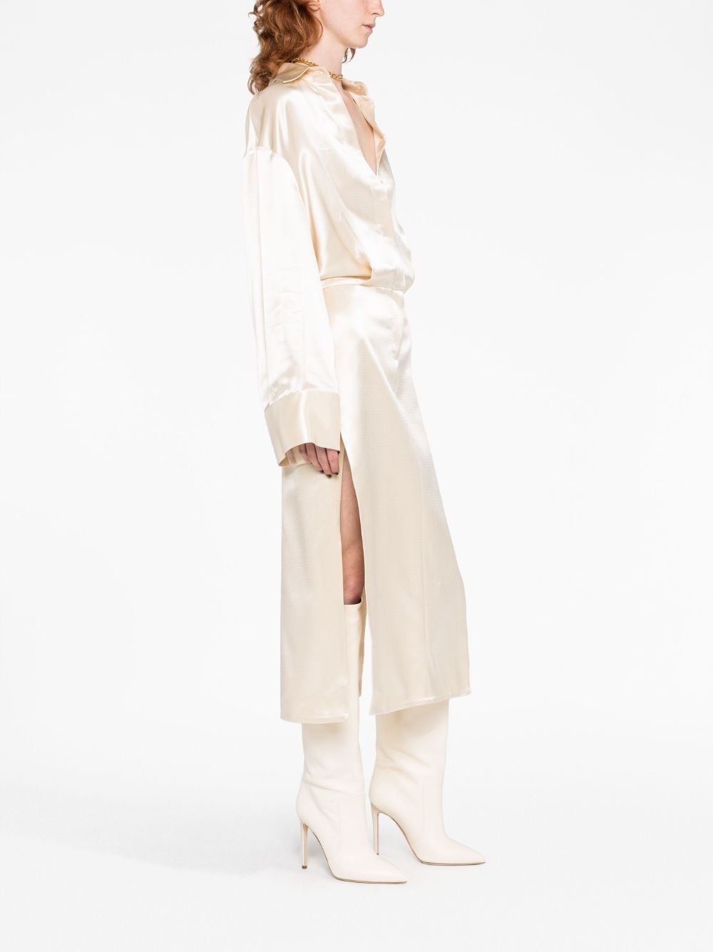 Charla satin shirtdress - 6