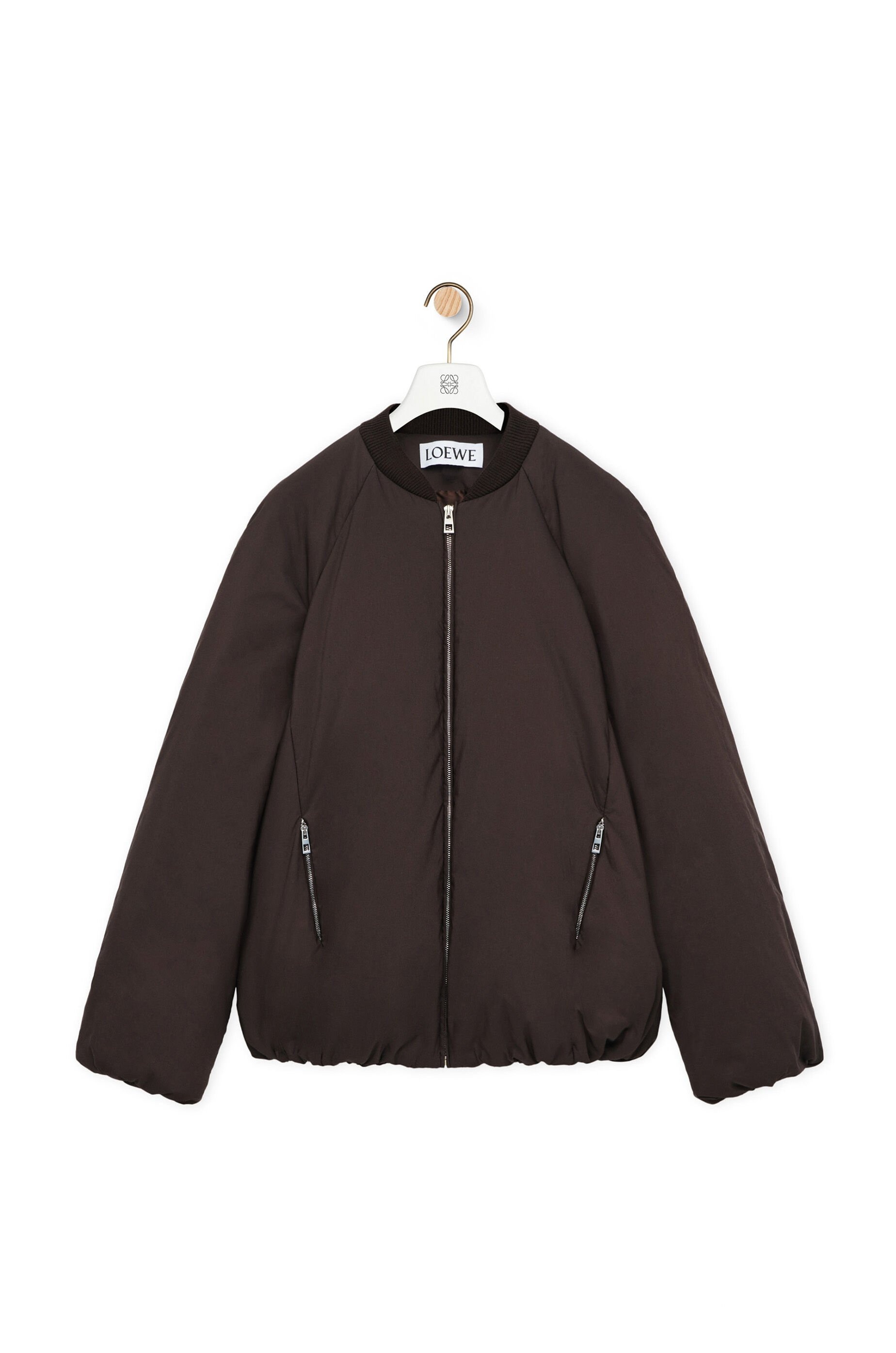 Padded bomber jacket in technical cotton - 1