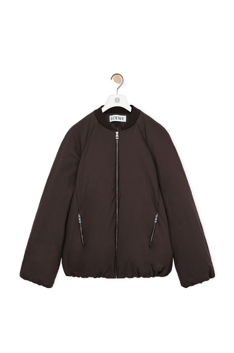 Padded bomber jacket in technical cotton 1