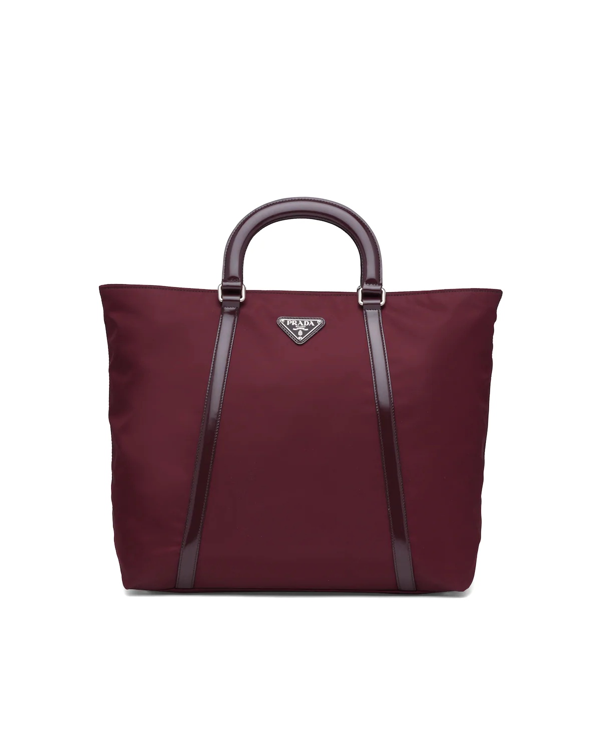 Medium nylon and leather tote - 1