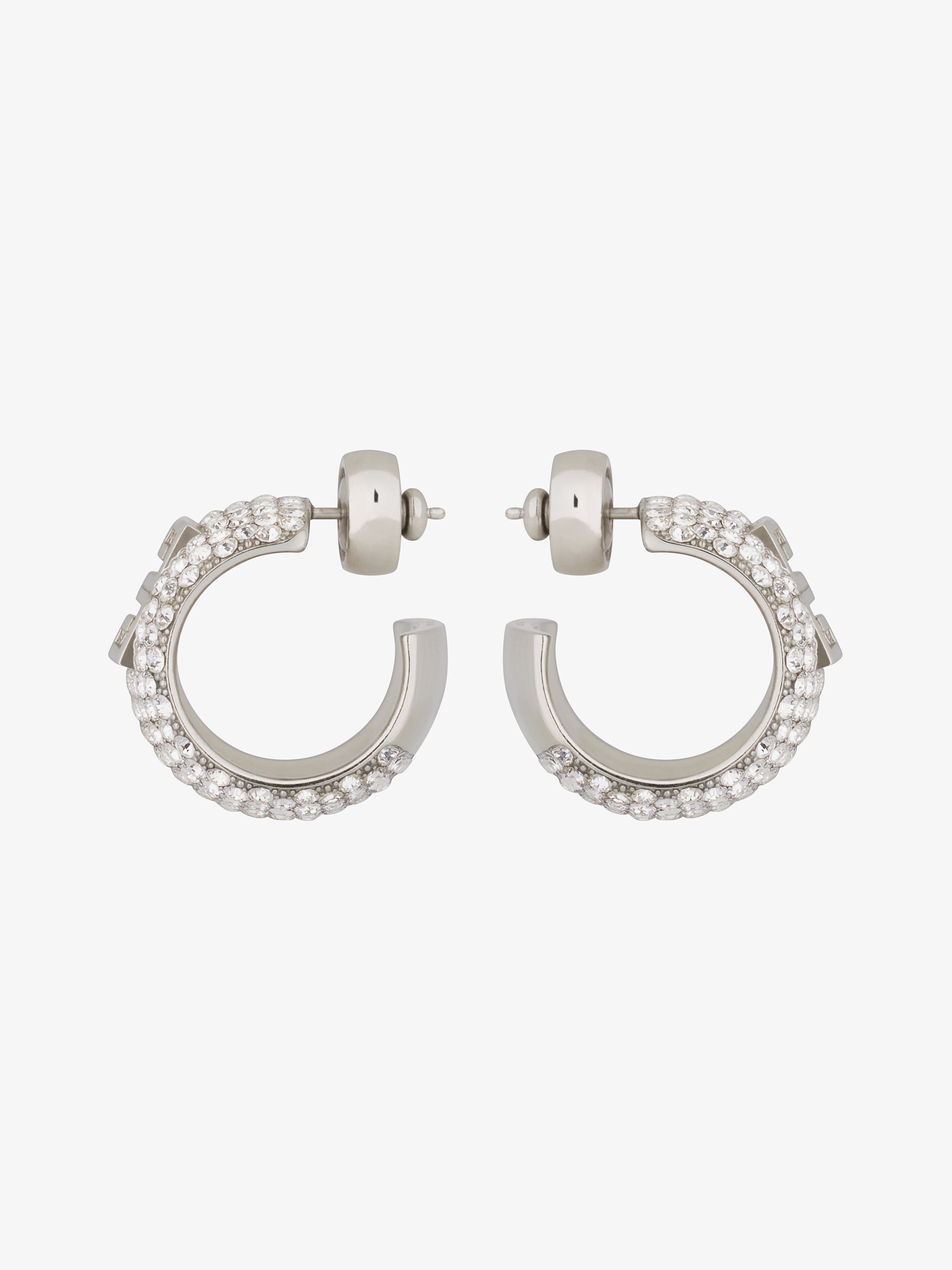 イヤリング GIVENCHY SILVER L 4G EARRINGS 4G earrings in metal with crystals in - silvery | Givenchy US
