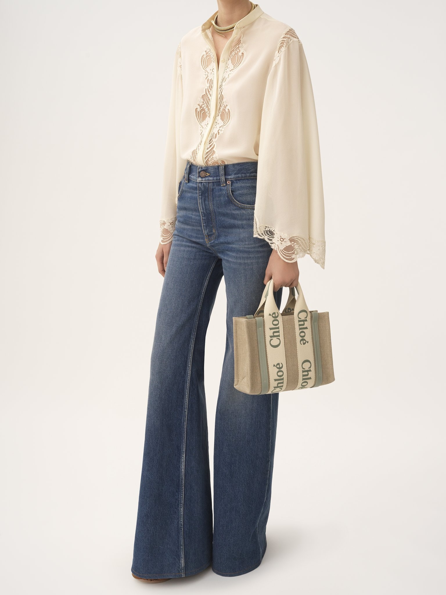 SMALL WOODY TOTE BAG IN LINEN - 7