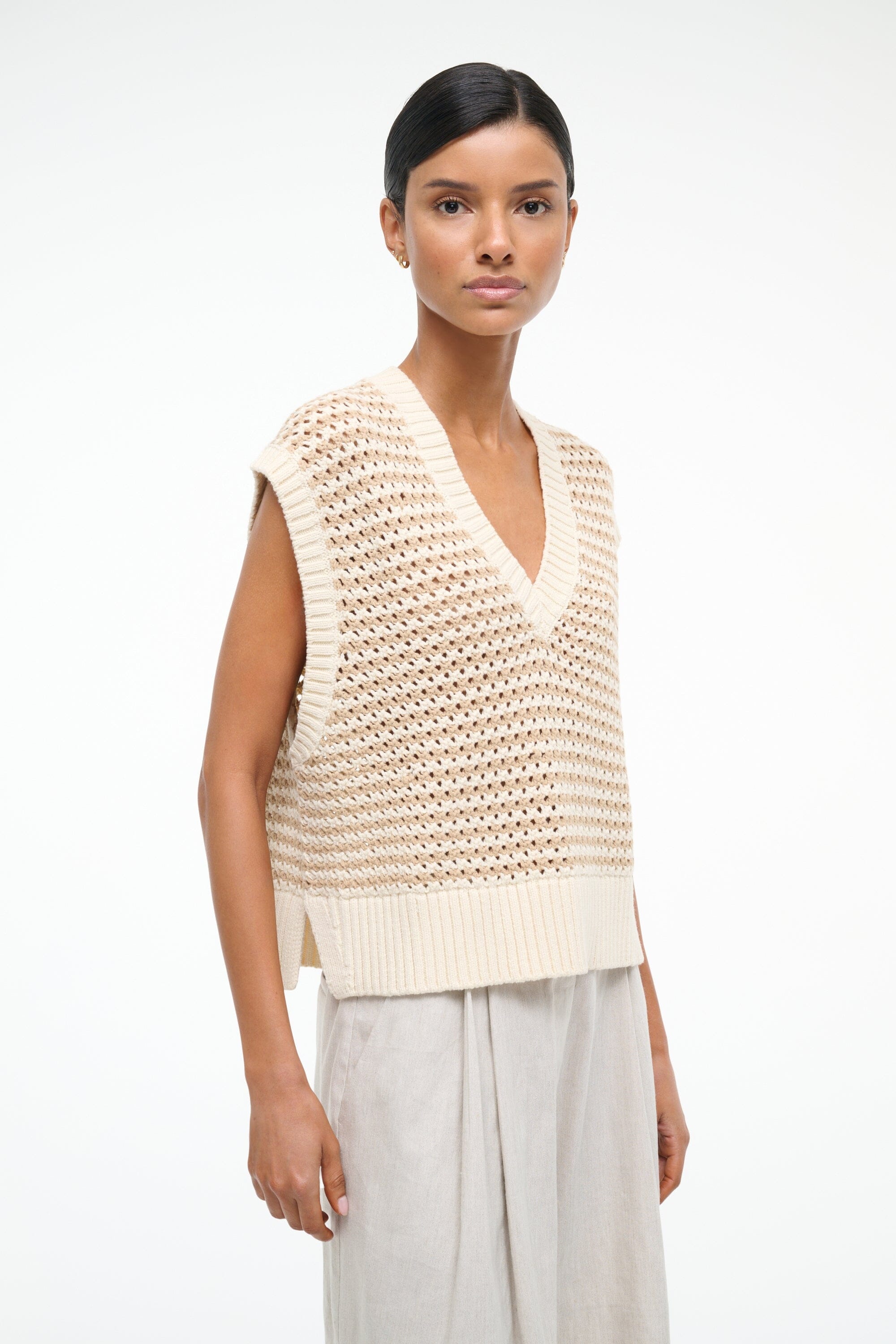 STAUD AMERICANA SWEATER BREEZE CREME - 4