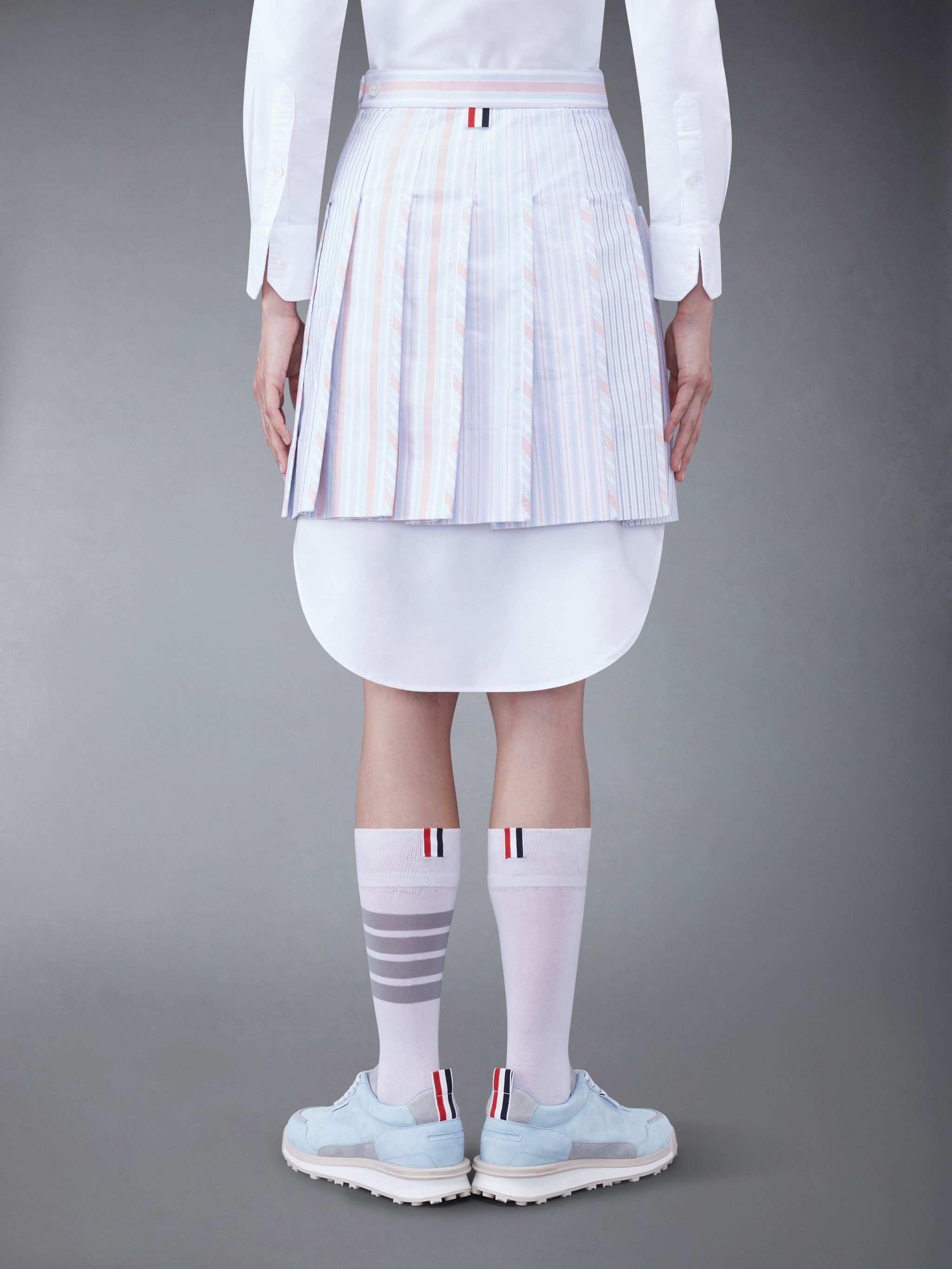striped pleated miniskirt - 3