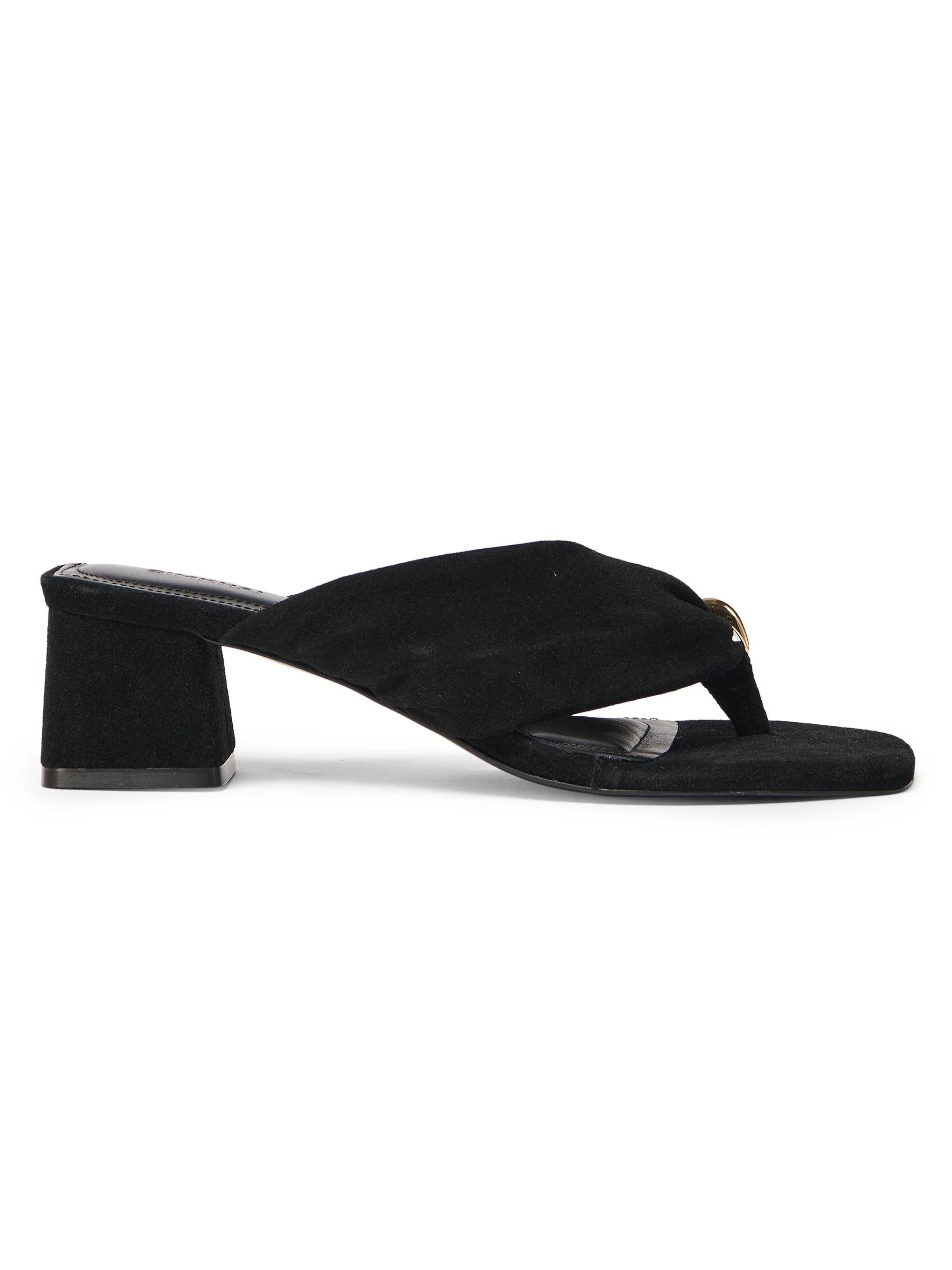 Women's Stella 50MM Suede Sandals - Black - 1