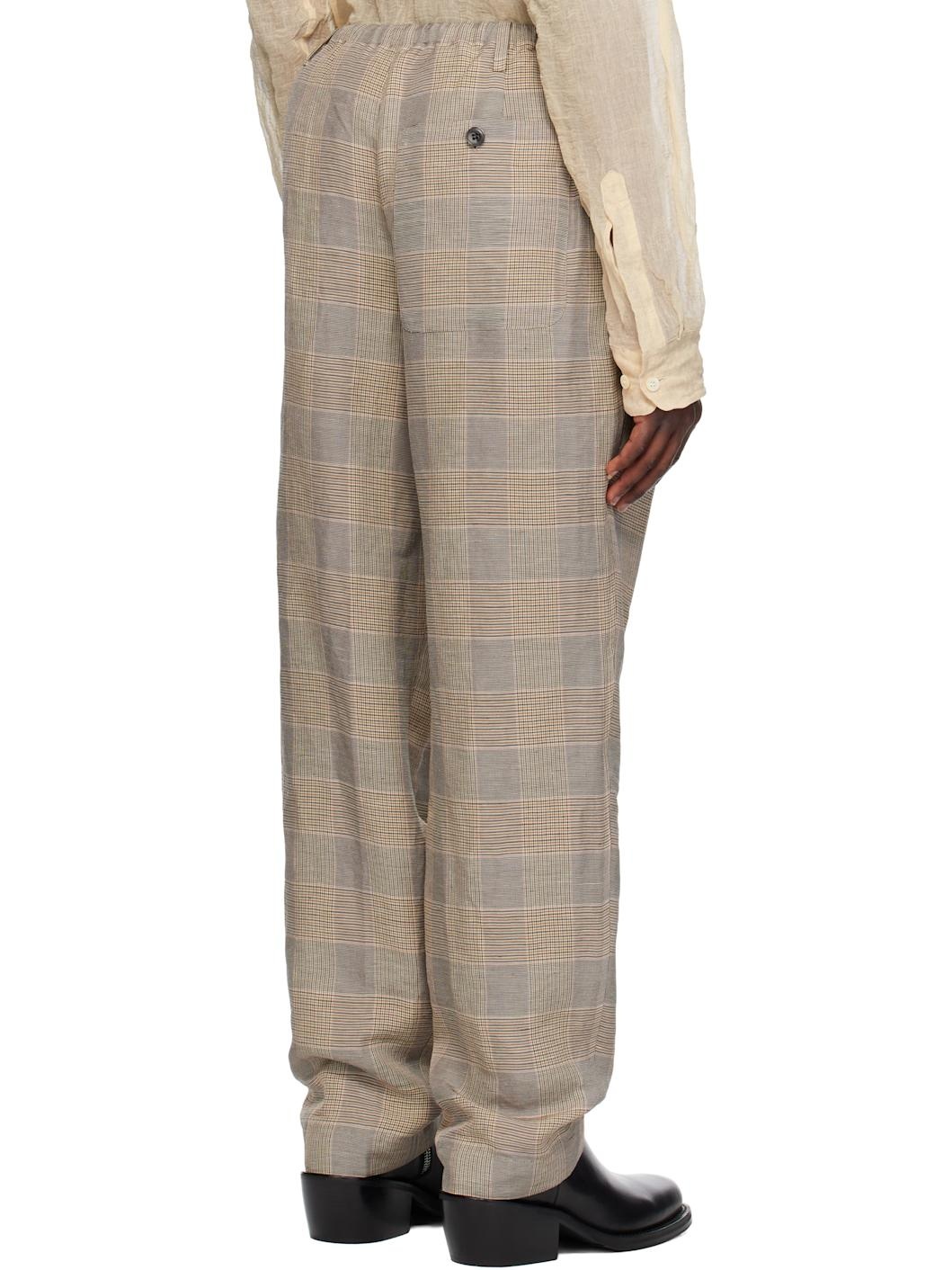 Beige Linen Trousers - 3