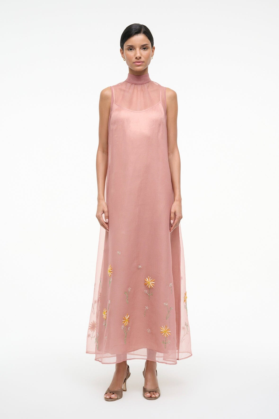 STAUD ALBEE DRESS DAHLIA DAYDREAM PINK - 2