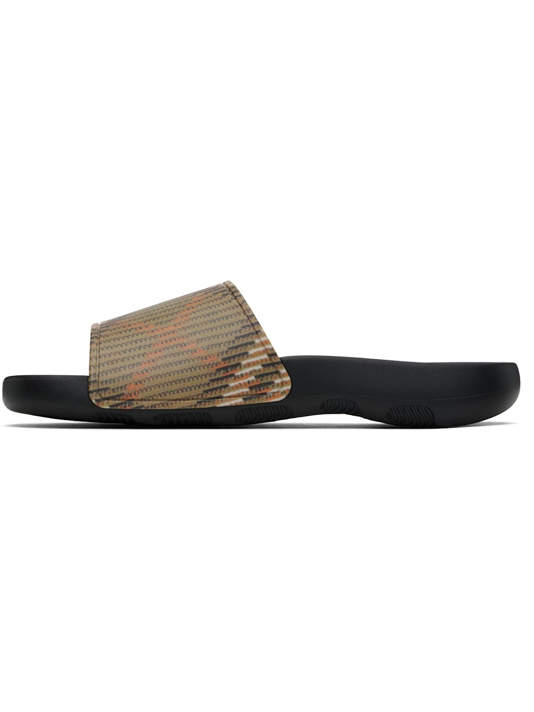 Beige & Black Check Dive Pool Slides - 3