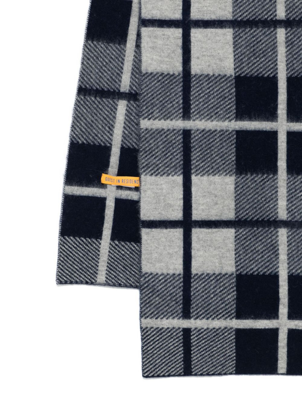 checked wool scarf - 3