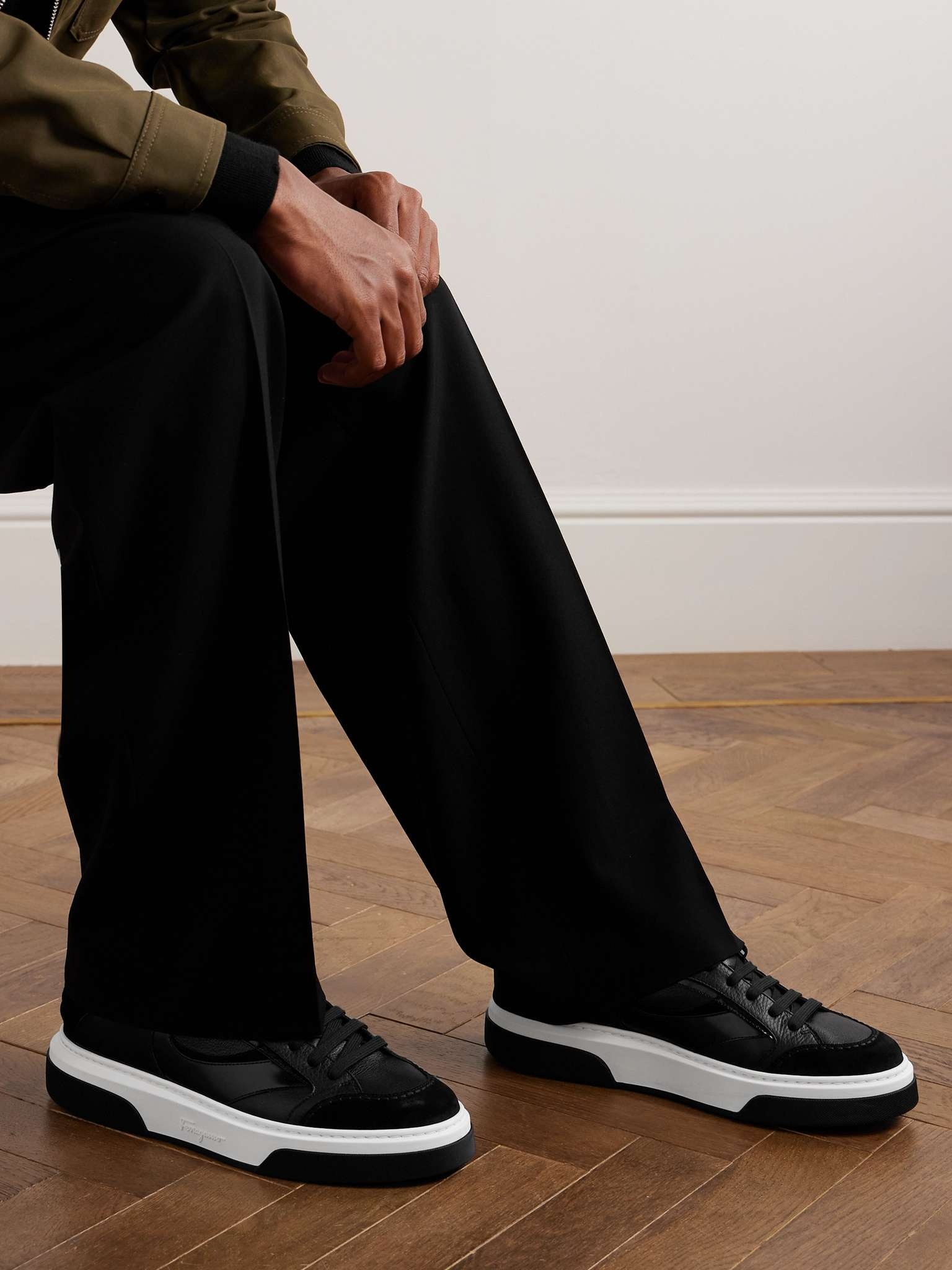 Suede and Leather Sneakers - 2