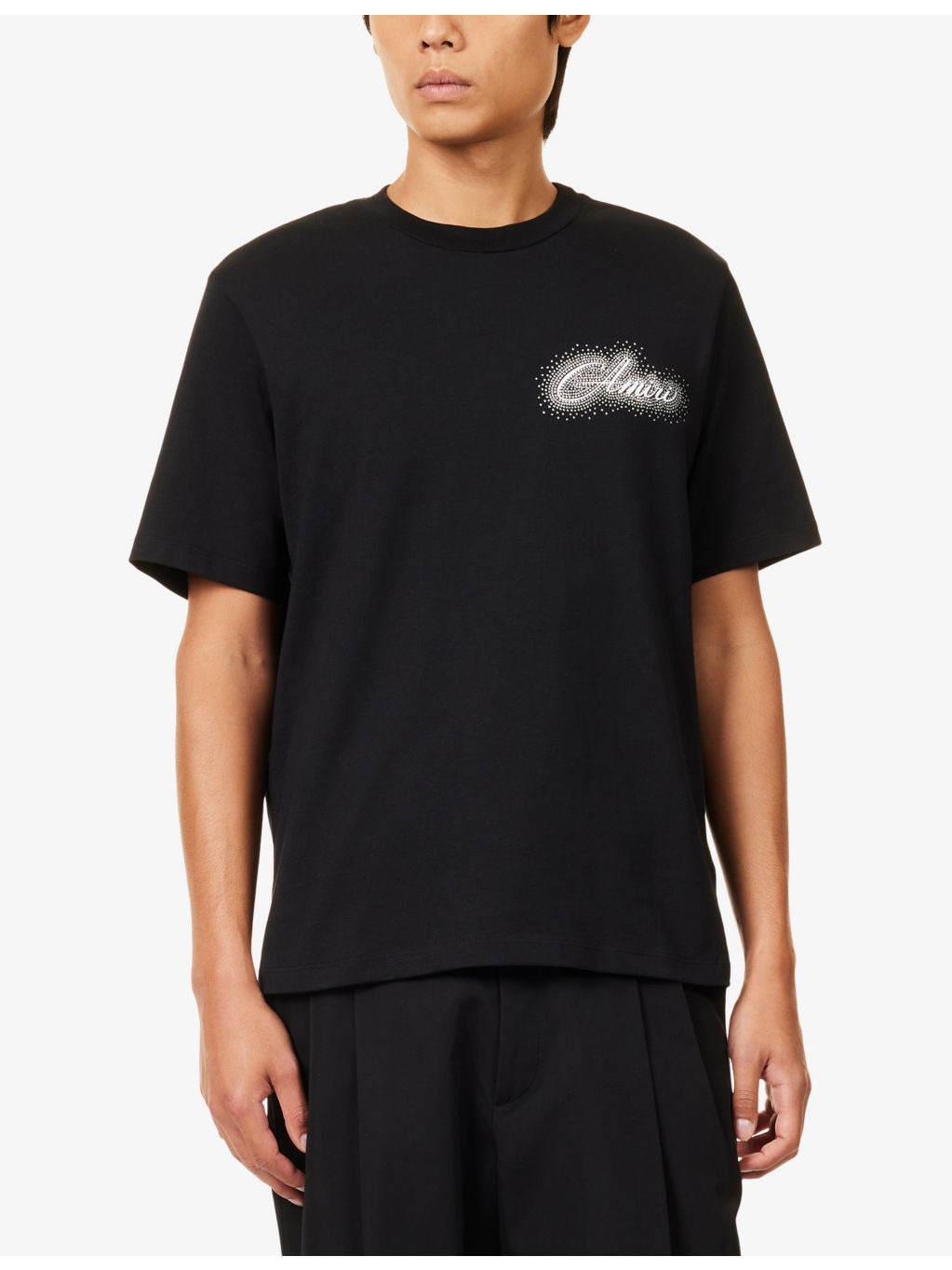 Embellished  Script Cotton T-Shirt - 3