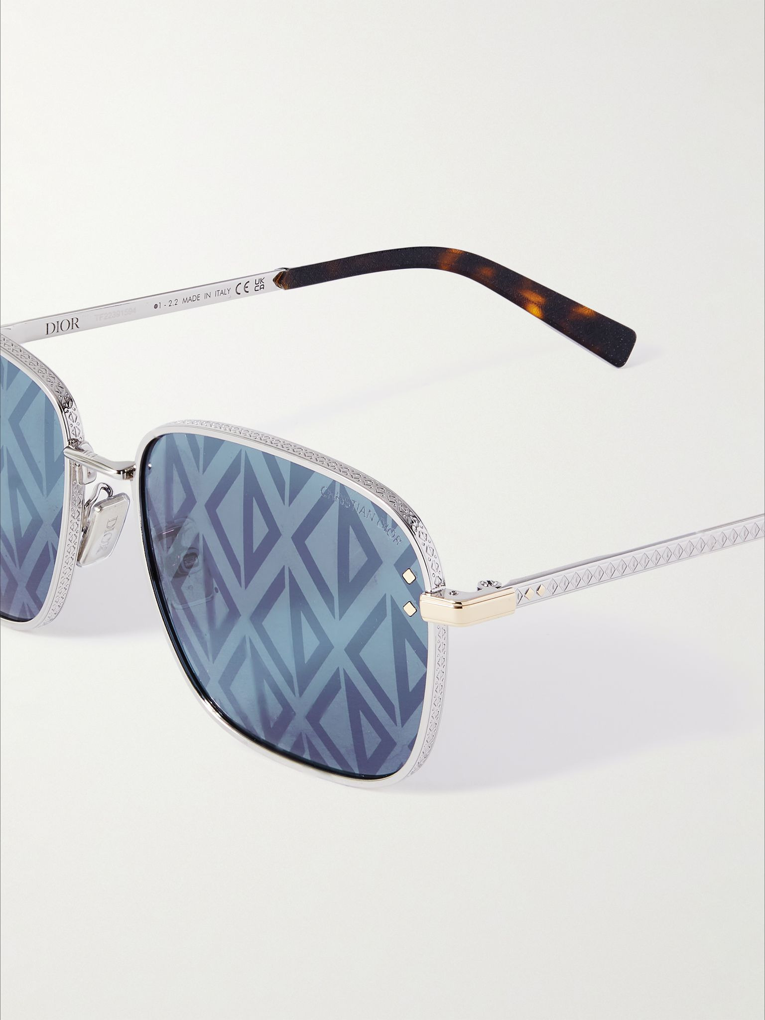 CD Diamond S4U D-Frame Silver-Tone and Acetate Sunglasses Silver - 3