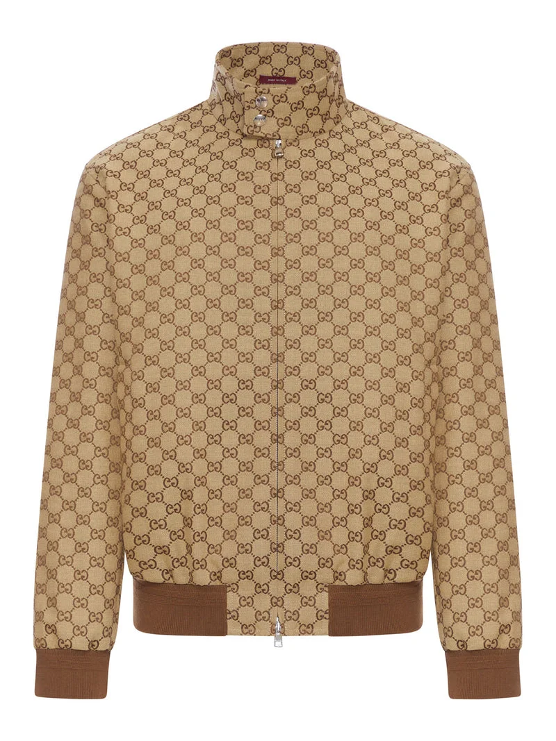 Gucci Men Gg Fabric Bomber Jacket - 1