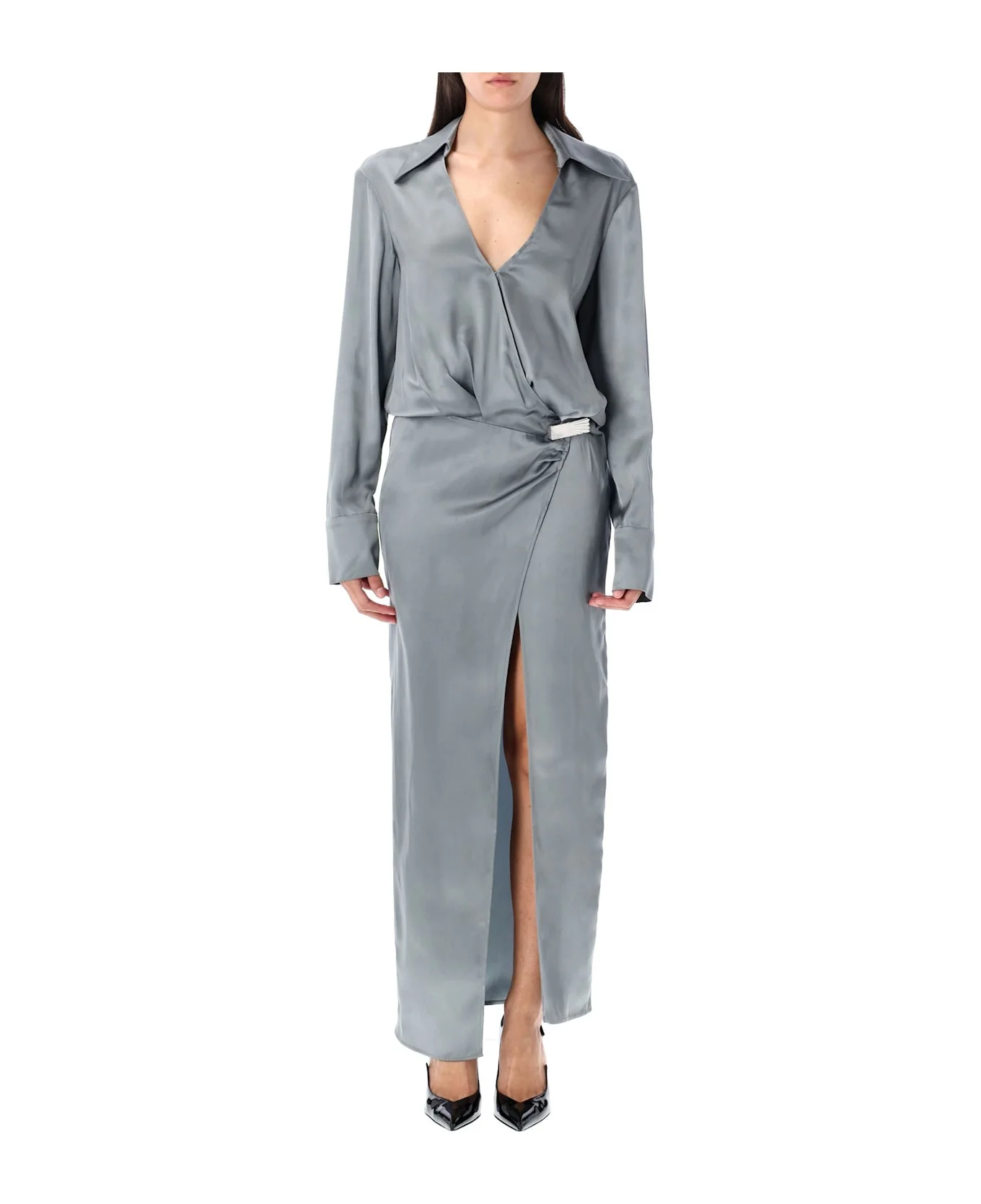 Satin Long Dress - 1