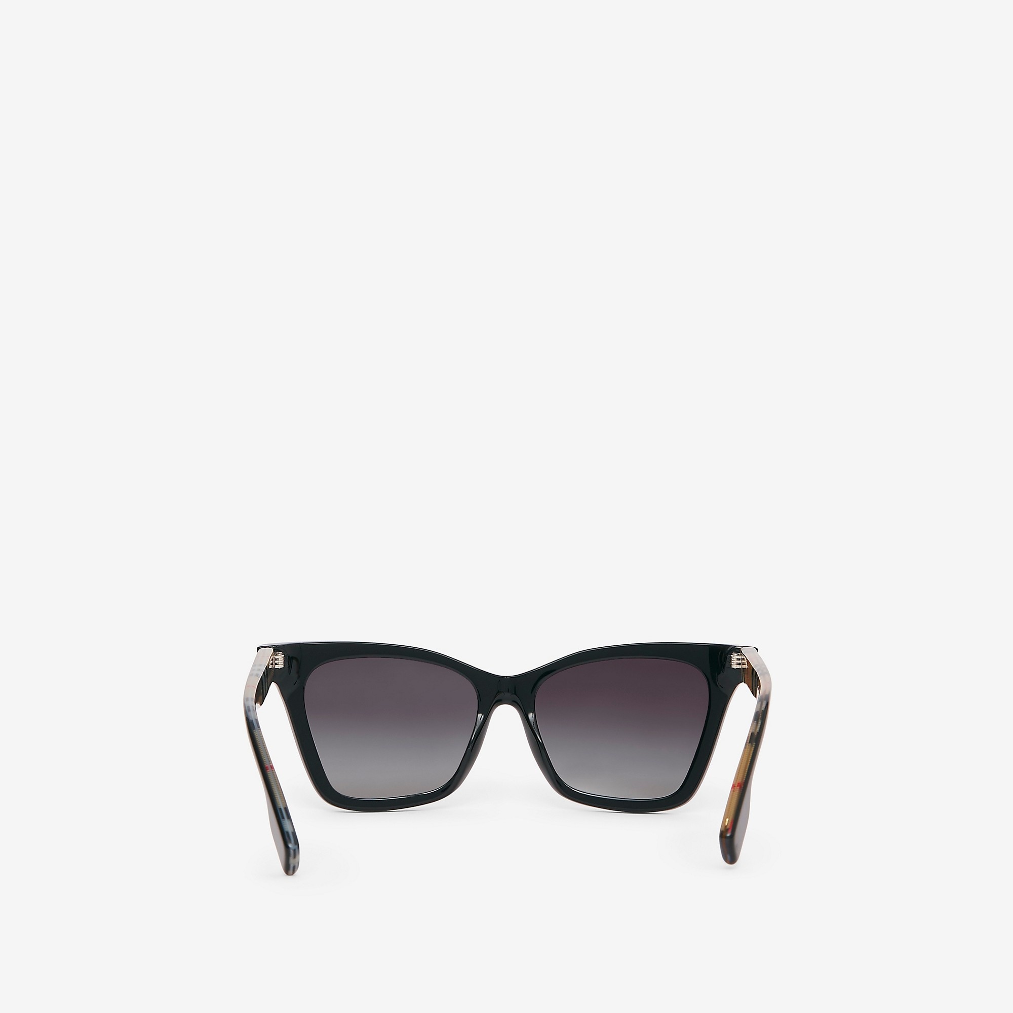 Check Detail Bio-acetate Square Frame Sunglasses - 3