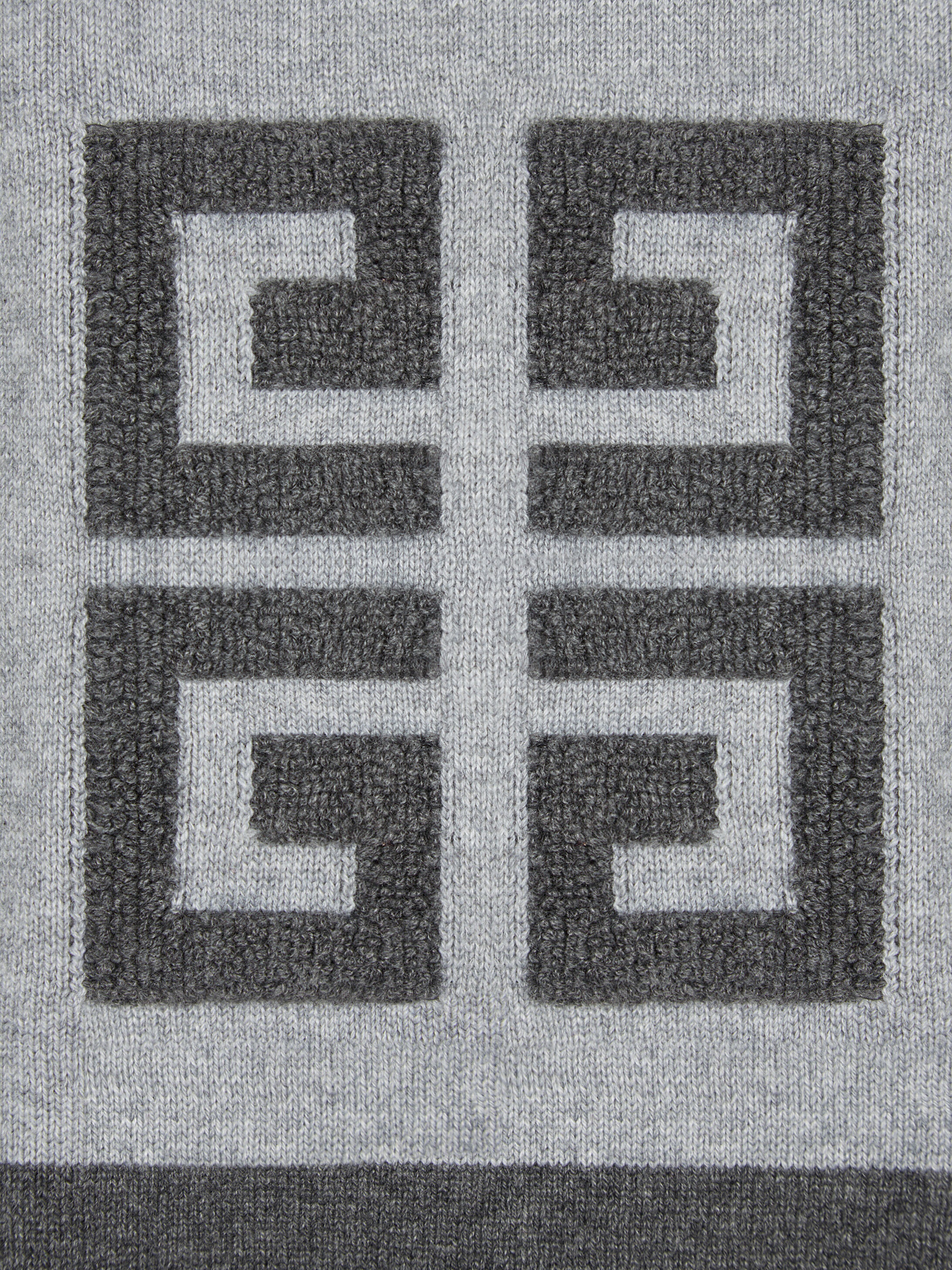 Sweater in two tone cashmere with 4G emblem - 5