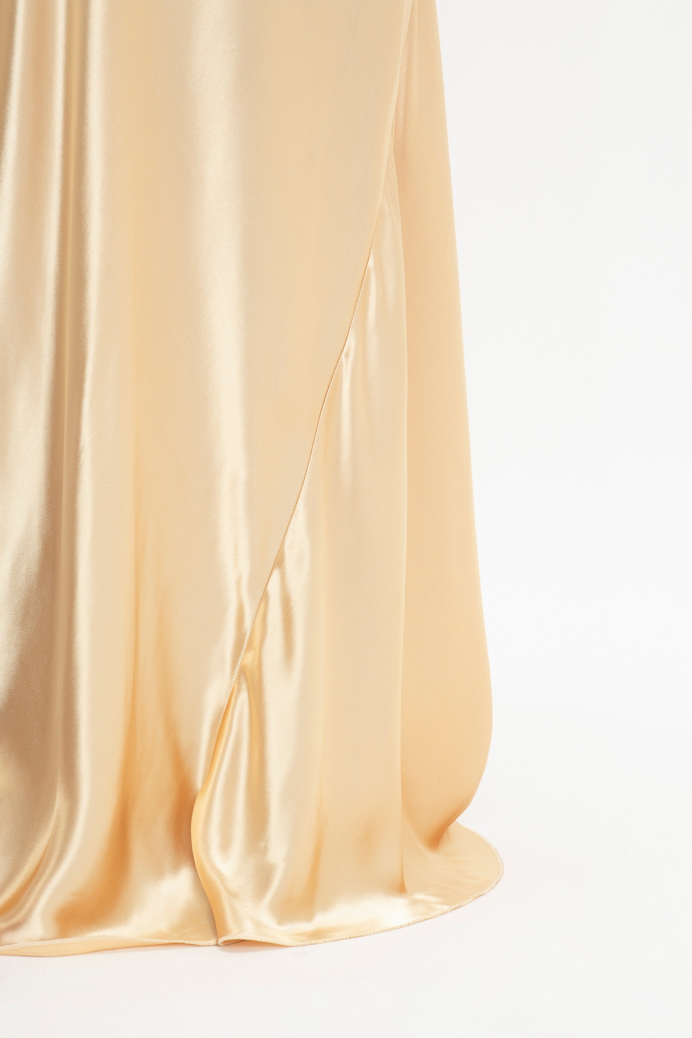 Exclusive Floor-Length Cami Dress In Gold - 6