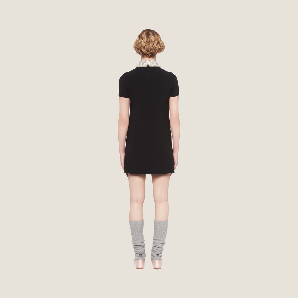 Embroidered faille cady mini-dress - 2