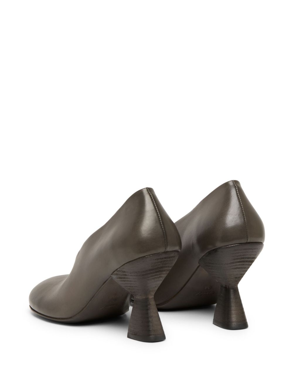 sculpted-heel leather pumps - 3