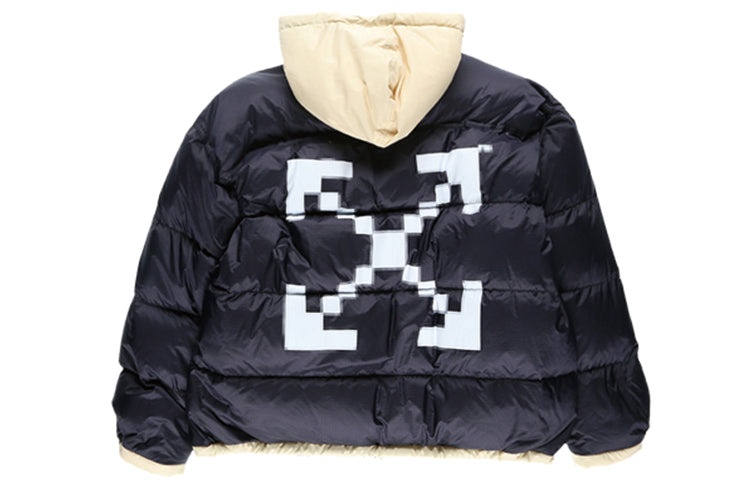 Off-White FW19 Scaffolding Zipped Puffer Arrow Jacket Men Blue OMED019F19E150253201 - 2