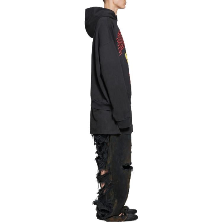 Balenciaga DIY College Hoodie 'Black' 744463TOVK21055 - 5