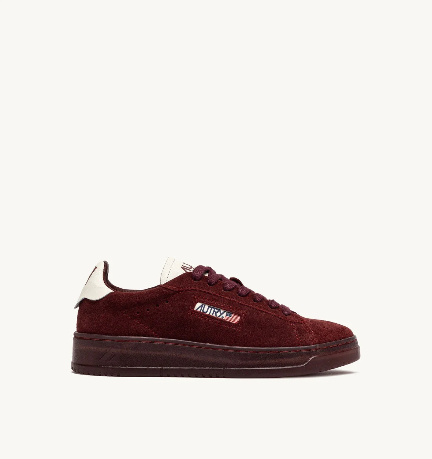 DALLAS LOW SNEAKERS IN SUEDE COLOR MARSHMALLOW AND CHIANTI - 1