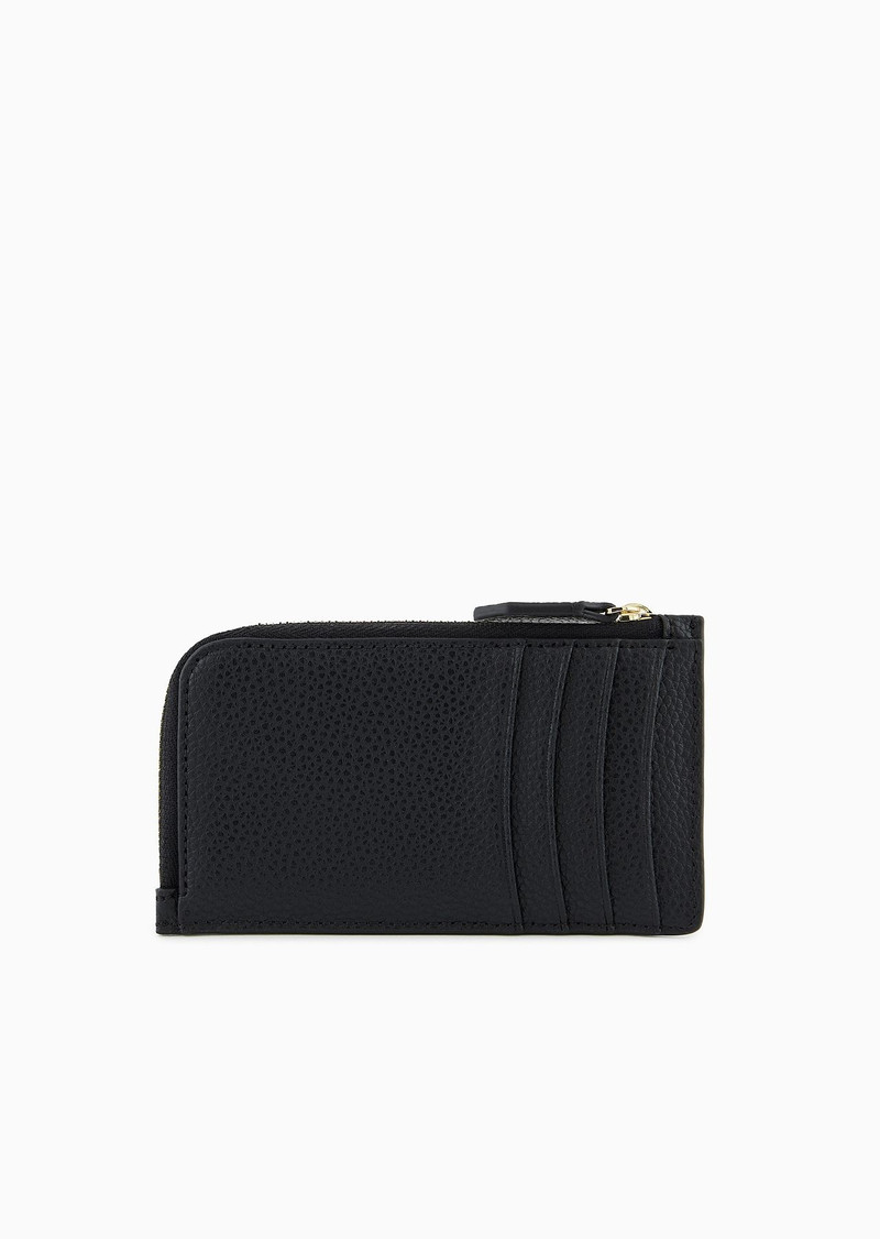 EMPORIO ARMANI MyEA deer-print card holder with wrap-around zip outlook