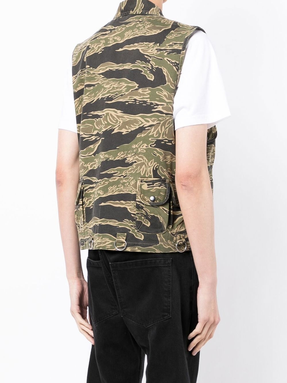 camouflage-print cargo vest - 4